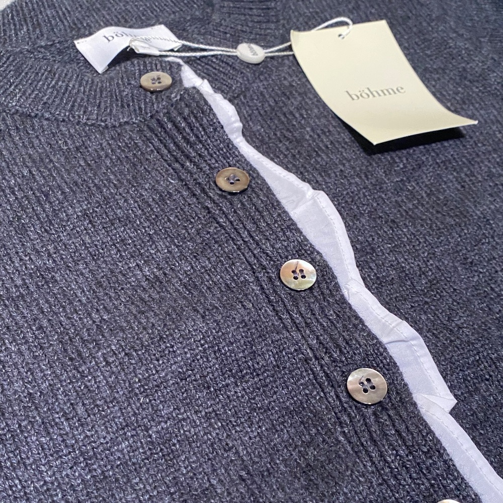 Böhme Charcoal Gray Cardigan NWT